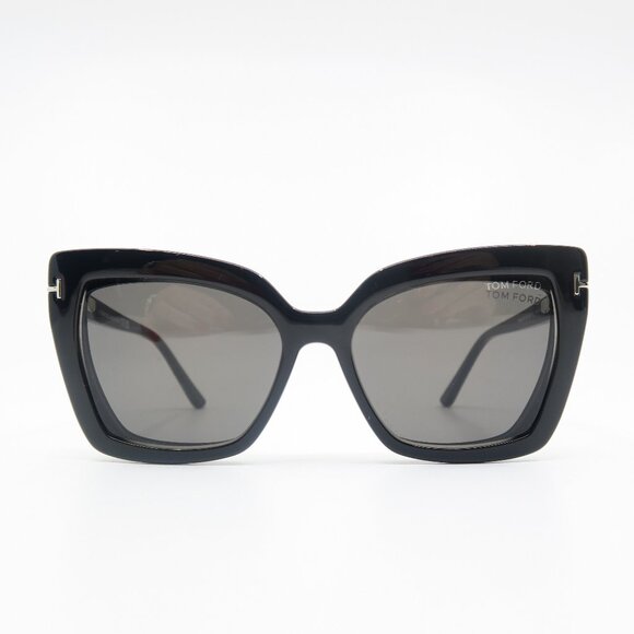 Tom Ford TF 5641-B 001 53mm Black Butterfly, New, Cat Eye Sun Clip On Glasses. - Picture 1 of 11
